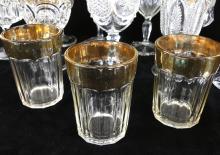 PRESSED GLASS GOBLETS