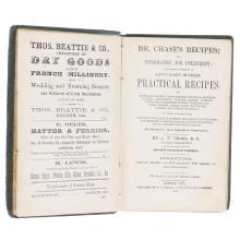 RARE 1868 VOLUME "DR. CHASE'S RECIPES"