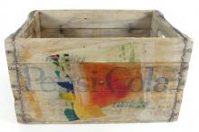 THREE WOOD ADVERTISING CRATES