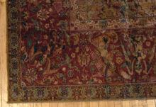 ANTIQUE "HUNTING PARTY" CARPET