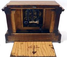 OAK PEQUEGNAT MANTEL CLOCK