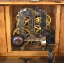 OAK PEQUEGNAT MANTEL CLOCK