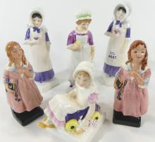 6 ROYAL DOULTON FIGURINES