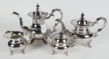 FOUR-PIECE STERLING TEA & COFFEE SERVICE