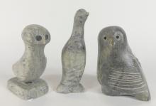 THREE INUIT STONE CARVINGS