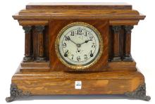 OAK PEQUEGNAT MANTEL CLOCK