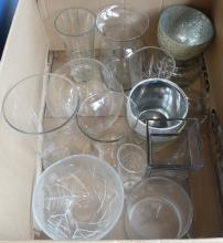 GLASS VASES, ETC.