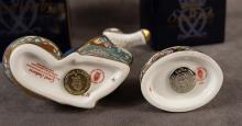 TWO ROYAL CROWN DERBY PAPERWEIGHTS