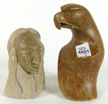 TWO INDIGENOUS STONE CARVINGS