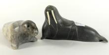 TWO INUIT STONE CARVINGS