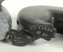 TWO INUIT STONE CARVINGS