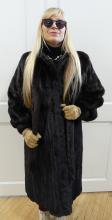 DARK BROWN MINK COAT