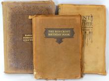 THREE ANTIQUE LEATHER BOUND BOOKS