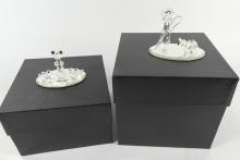 2 HADRIAN CRYSTAL ORNAMENTS