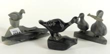 THREE INUIT STONE CARVINGS