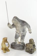 THREE INUIT FIGURINES