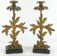 PAIR BRASS CANDLEHOLDERS