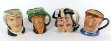 4 DOULTON CHARACTER JUGS