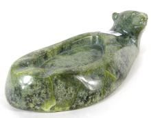 INUIT GREEN SERPENTINE STONE DISH