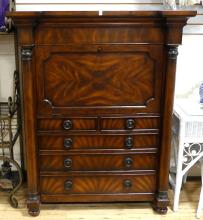 HICKORY-WHITE DESK/DRESSER