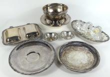 SILVERPLATE, GLASSWARE, ETC.