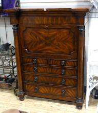 HICKORY-WHITE DESK/DRESSER