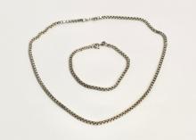 STERLING CHAIN AND BRACELET