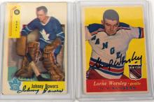 2 AUTOGRAPHED 1950'S HOCKEY CARDS