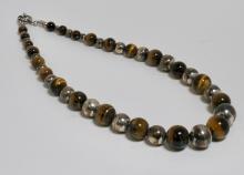 TIGER'S EYE BEAD NECKLACE