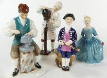 4 DOULTON WILLIAMSBURG FIGURINES