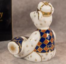 ROYAL CROWN DERBY "CHRISTMAS TEDDY BEAR" PAPERWEIGHT