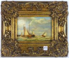 VINTAGE NAUTICAL PAINTING ON PANEL