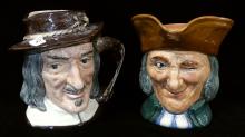 TWO LARGE ROYAL DOULTON CHARACTER JUGS