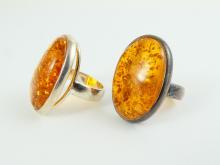 2 AMBER RINGS