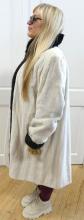 BLACK AND WHITE MINK COAT