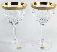 PAIR MOSER WINE GLASSES