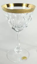 PAIR MOSER WINE GLASSES