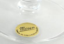 PAIR MOSER WINE GLASSES