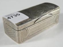 ANTIQUE RUSSIAN SILVER SNUFF BOX
