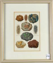 ANTIQUE GEMOLOGICAL GEM SPECIMEN PRINT