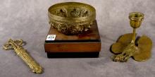 THREE UNIQUE BRASS ITEMS