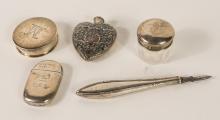 FIVE STERLING CURIOS