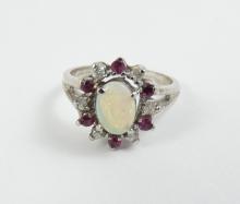 OPAL & RUBY RING