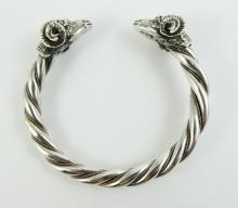 RAM'S HEAD SILVER BRACELET