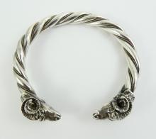 RAM'S HEAD SILVER BRACELET