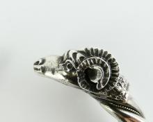 RAM'S HEAD SILVER BRACELET