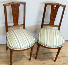 PAIR OF SIDE CHAIRS