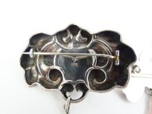 2 CONTINENTAL SILVER BROOCHES