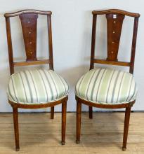 PAIR OF SIDE CHAIRS