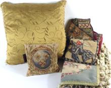 FRENCH AUBUSSON TAPESTRY PILLOWS